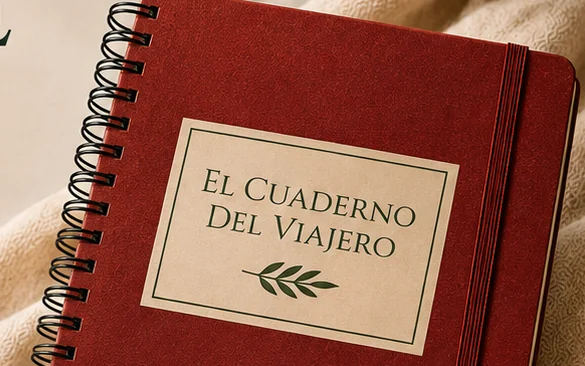 Primer plano de El Cuaderno del Viajero, la guía «La Huella del Padre: el siguiente paso».